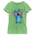 thumbnail image 1 of Girl's Lilo & Stitch Pineapple Glasses Stitch  Graphic Tee Green Apple X Large, 1 of 4