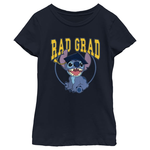 Girl's Lilo & Stitch Rad Grad Graphic Tee Navy Blue X Large