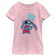 thumbnail image 1 of Girl's Lilo & Stitch Ready for My Selfie Graphic Tee Light Pink X Small, 1 of 4
