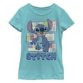 thumbnail image 1 of Girl's Lilo & Stitch Retro Pattern Panels  Graphic T-Shirt, 1 of 4