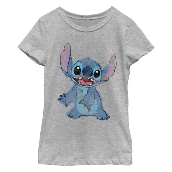 Girl's Lilo & Stitch Sketchy and Fluffy  Graphic T-Shirt