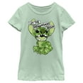 thumbnail image 1 of Girls' Lilo & Stitch St. Patrick's Day Stitch Let the Shenanigans Begin Graphic Tee Mint Small, 1 of 9