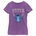 thumbnail image 1 of Girl's Lilo & Stitch Standing Alien Graphic Tee Purple Berry Medium, 1 of 4