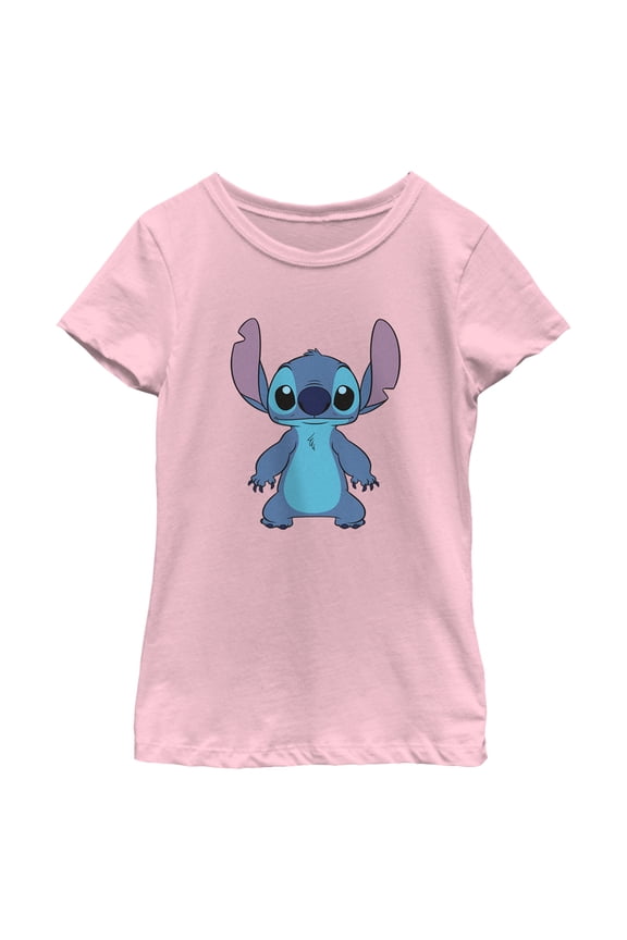 Girl's Lilo & Stitch Standing Stitch Graphic Tee Light Pink X Large