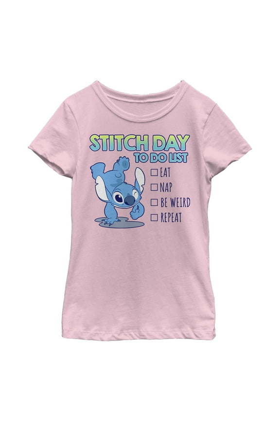 Girl's Lilo & Stitch To Do List Graphic T-Shirt