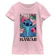 thumbnail image 1 of Girl's Lilo & Stitch Tropical Hawaii Poster Graphic Tee Light Pink X Large, 1 of 10