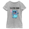 thumbnail image 1 of Girl's Lilo & Stitch Vacation Mood  Graphic Tee Athletic Heather Large, 1 of 5