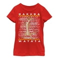 thumbnail image 1 of Girl's Lion King Timon Diagonal Stripe  Graphic Tee Red X Small, 1 of 4