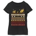 thumbnail image 1 of Girl's Lion King Ugly Christmas Hakuna Matata Graphic Tee Black Large, 1 of 3
