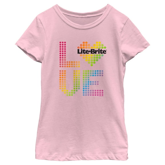 Girl's Lite-Brite Rainbow Retro Love Graphic T-Shirt