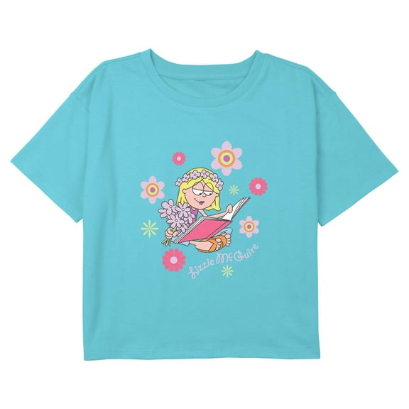 Girl's Lizzie McGuire Floral Girl Graphic Cropped T-Shirt