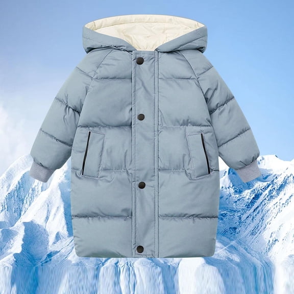 Girl's Long Parka Warm Fall Winter Coat Water Resistant Quilted Puffer Jacket Snow Outwear Lightweight Cotton Down Padded Outwear