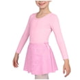 thumbnail image 1 of Girl's Long Sleeve Ballet Leotards with Removable Skirt Sequin Net Toddler Dance Dress Lightweight Two-Piece Outfit Set, 1 of 6