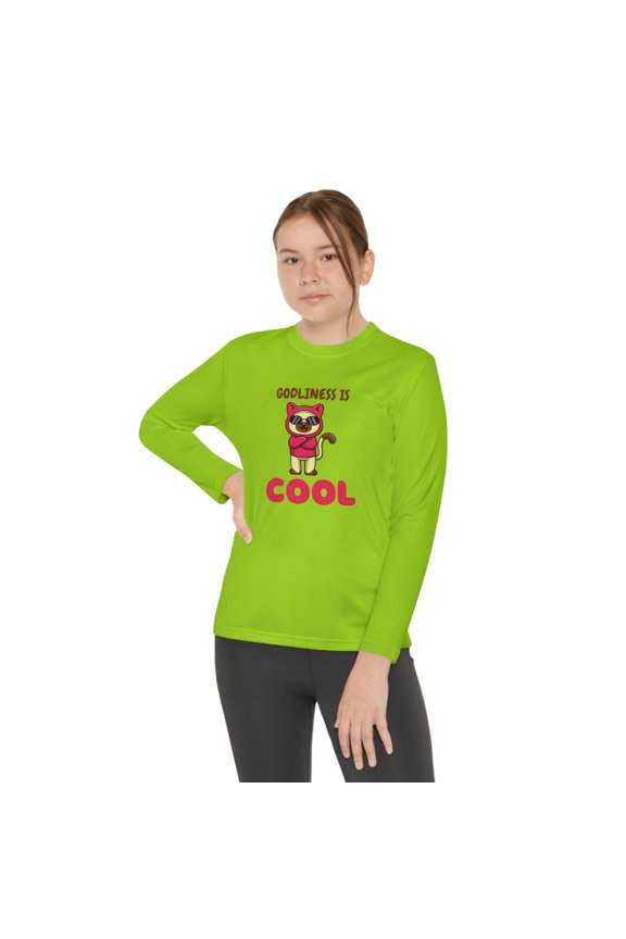 Girl's Long Sleeve Competitor Tee | Godliness is Cool