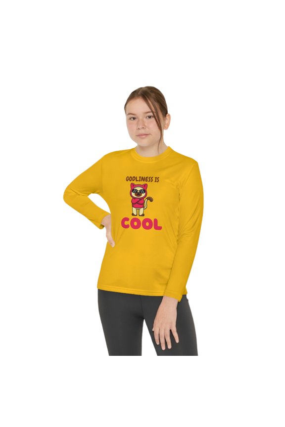 Girl's Long Sleeve Competitor Tee | Godliness is Cool