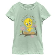 Girls Looney Tunes Cute Tweety Graphic T-Shirt