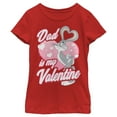 thumbnail image 1 of Girl's Looney Tunes Valentine's Day Bugs Bunny Dad is my Valentine Graphic Tee Red Large, 1 of 5