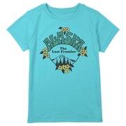 Girls Lost Gods Alaska The Last Frontier Mountains Graphic Tee Blue X Large Plus