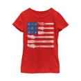 thumbnail image 1 of Girl's Lost Gods American Flag Guitar Graphic Tee Red X Large, 1 of 4