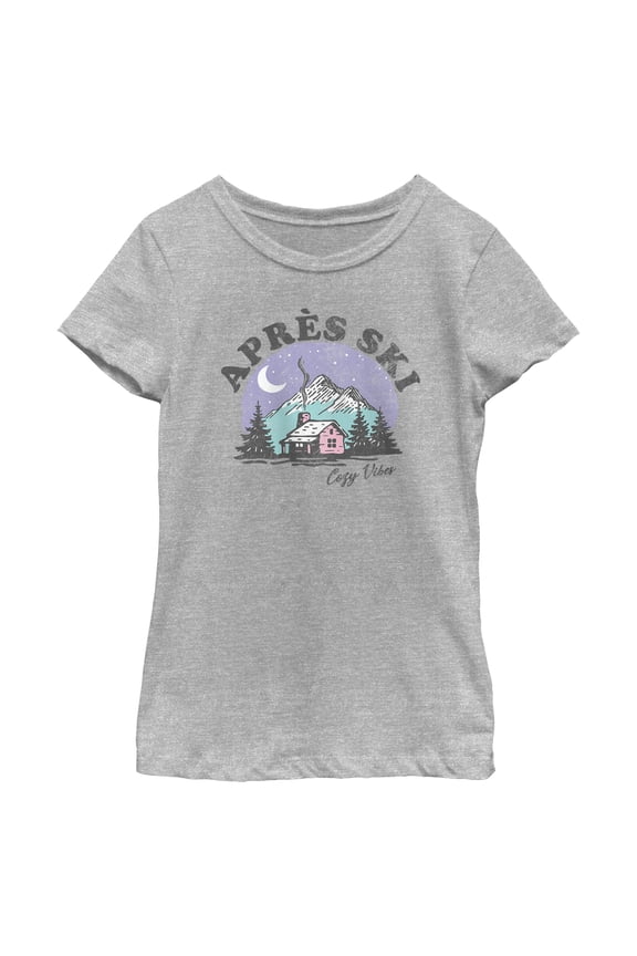 Girl's Lost Gods Après Ski Graphic Tee Athletic Heather Medium