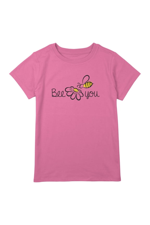 Girl's Lost Gods Bee You Cartoon Motto Graphic T-Shirt