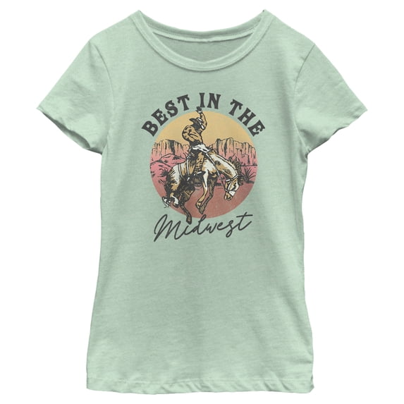 Girl's Lost Gods Best in the Midwest Graphic Tee Mint Medium