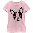 thumbnail image 1 of Girl's Lost Gods Boston Terrier Dog  Graphic Tee Light Pink X Large, 1 of 3