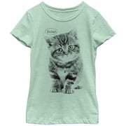 Girl's Lost Gods Cat Roar Graphic Tee Mint X Large