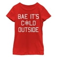 thumbnail image 1 of Girl's Lost Gods Christmas Bae It's Cold Outside  Graphic Tee Red Large, 1 of 4