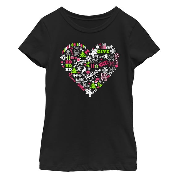 Girl's Lost Gods Christmas Collage Graphic T-Shirt