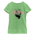 thumbnail image 1 of Girl's Lost Gods Christmas I Believe Santa Claus  Graphic Tee Green Apple Large, 1 of 3