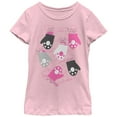 thumbnail image 1 of Girl's Lost Gods Christmas Kittens in Mittens Graphic Tee Light Pink X Large, 1 of 3