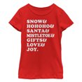 thumbnail image 1 of Girl's Lost Gods Christmas Season List  Graphic Tee Red X Small, 1 of 4