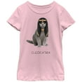 thumbnail image 1 of Girl's Lost Gods Cleopatra Cat  Graphic Tee Light Pink Small, 1 of 3
