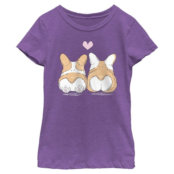 Girl's Lost Gods Corgi Duo Graphic T-Shirt