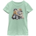 thumbnail image 1 of Girl's Lost Gods Cute Kitten Group Hug Graphic Tee Mint Small, 1 of 3