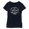 thumbnail image 1 of Girl's Lost Gods Distressed Ski Club Graphic Tee Navy Blue X Large, 1 of 4