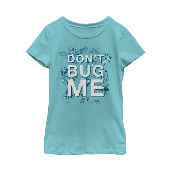 Girl's Lost Gods Don't Bug Me  Graphic Tee Tahiti Blue Small
