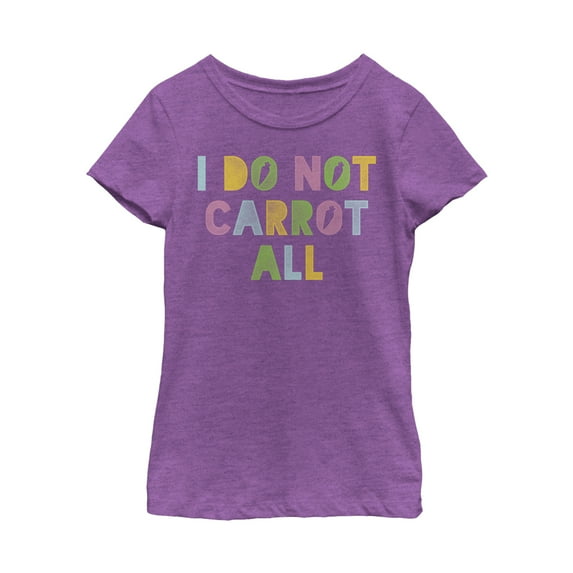 Girl's Lost Gods Easter Carrot At All Graphic Tee Purple Berry X Large