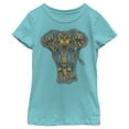 thumbnail image 1 of Girl's Lost Gods Elephant Love Free Live Wild  Graphic Tee Tahiti Blue Large, 1 of 4