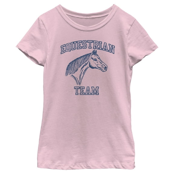 Girl's Lost Gods Equestrian Team Graphic Tee Light Pink X Large