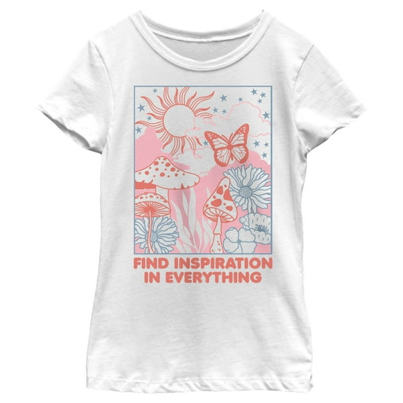 Girl's Lost Gods Find Inspiration in Everything  Graphic Tee White Large