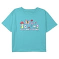 thumbnail image 1 of Girl's Lost Gods Find Love in Nature Butterfly Graphic Cropped T-Shirt Blue X Large, 1 of 3
