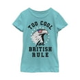 thumbnail image 1 of Girl's Lost Gods Fourth of July  Too Cool Eagle  Graphic Tee Tahiti Blue X Small, 1 of 3