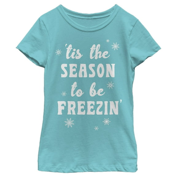 Girl's Lost Gods Freezin’ Season Graphic Tee Tahiti Blue Large