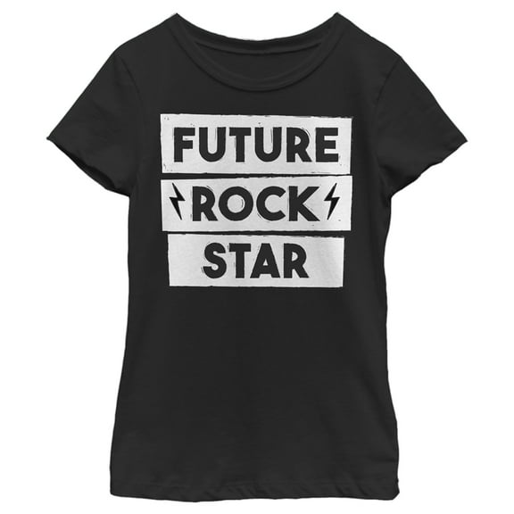 Girl's Lost Gods Future Rock Star Graphic Tee Black X Large