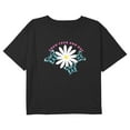 thumbnail image 1 of Girl's Lost Gods Grow Your Own Way Flower Graphic Cropped T-Shirt Black Medium, 1 of 3