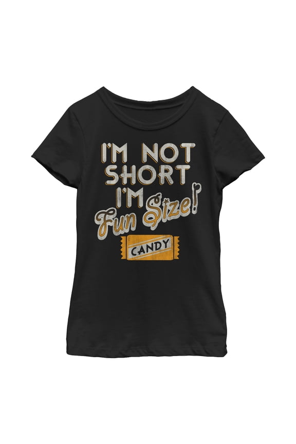 Girl's Lost Gods Halloween Fun-Size Candy  Graphic Tee Black Large