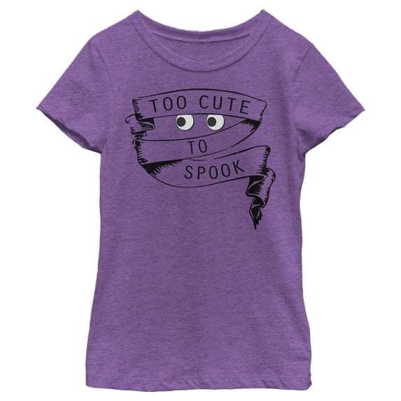 Girl's Lost Gods Halloween Too Cute to Spook Graphic Tee Purple Berry Large