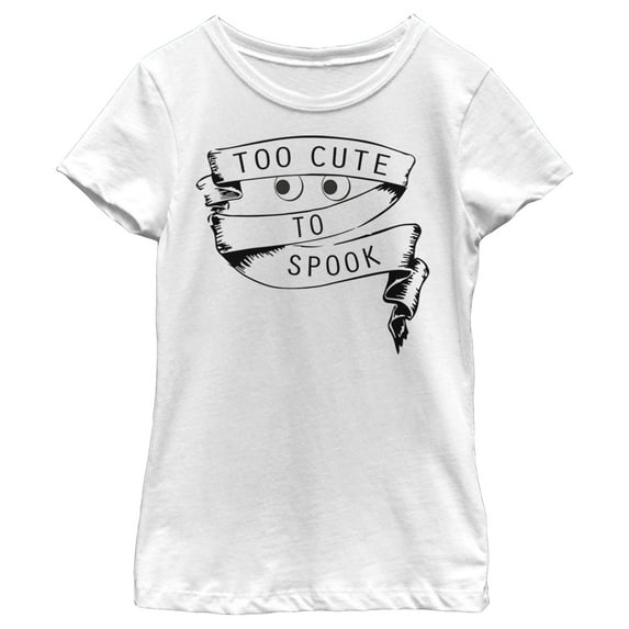Girl's Lost Gods Halloween Too Cute to Spook Graphic Tee White Medium